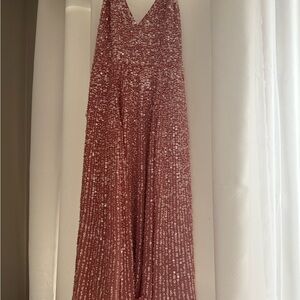 ASOS Edition Sequin Dress in Peach
